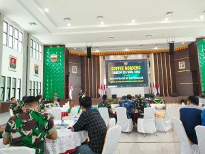 Dandrem 031/Wirabima  Brigjen TNI Dany Rakca, S.A.P., M.Han silahturahmi bersama insan Pers