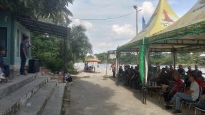 Kadispariwisata kampar Zamhur Wakili Pembukaan pacu sampan dikampung godang
