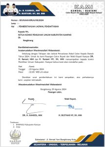 Heboh, Pasangan KAMI Surati KPU Kampar, Berikut Isi Suratnya