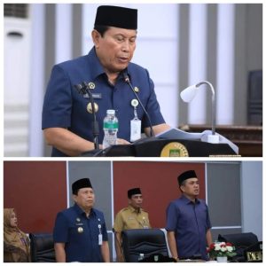 Sidang Paripurna DPRD Bupati H. Sukiman Menyampaikan Laporan ( LPJ) APBD Anggaran 2023