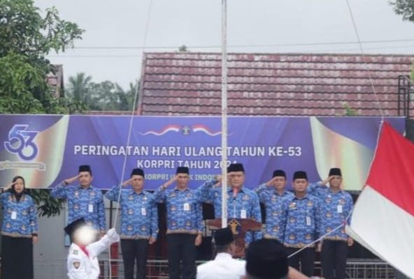 HUT KORPRI KE 53 LAPAS PASIR PENGARAIAN LAKSANAKAN UPACARA tema KORPRI untuk Indonesia