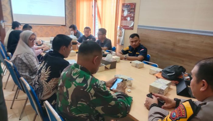 Ratusan personil TNI Polri Siaga persiapan pleno KPU Kampar