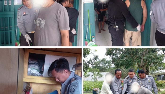 Deteksi Dini Kamtib,Lapas Pasir Pangaraian Kembali Geledah Kamar Blok Hunian Warga Binaan