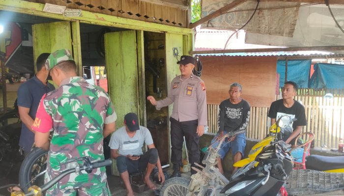 Sinergitas TNI-Polri Polsek Cerenti Jaga Kondusivitas pasca Pilkada 2024