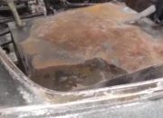 Mobil yang diduga langsir minyak Subsidi terbakar, Kapolres Kampar Bungkam