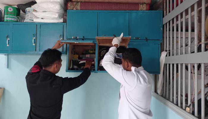 Lapas Pasir Pangarayan Intensifkan Deteksi Dini, Geledah Blok Hunian Warga Binaan