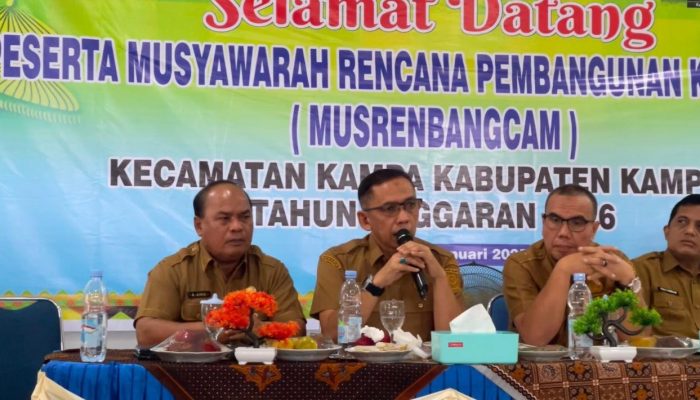 Kadispora Kampar H Aidil SH M.pd Hadiri Musrenbangcam Kecamatan Kampa