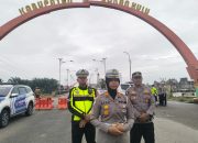 Banjir Rendam Pasir Pengaraian, Satlantas Polres Rohul Alihkan Arus Lalu Lintas