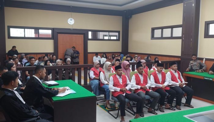 Sidang Putusan Perkara Pemilu 14 Pelaku Divonis 2 Tahun 6 Bulan Penjara