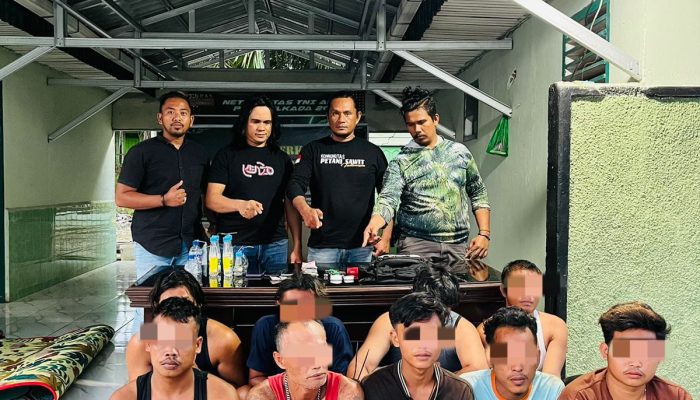 Tim Intel Kodim 0313/KPR dan Polsek Tambusai Amankan 9 Pengedar Narkoba di Batang Kumu