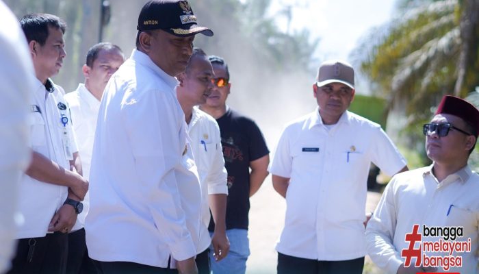 Bupati Rohul Anton,Tinjau Perbaikan Jembatan Penghubung Di Kota Lama