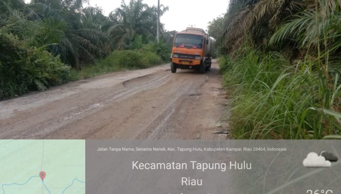 Akses Jalan Sukaramai Danau Lancang Terancam Putus, Pemerintah dan Perusahaan Dinilai Abai