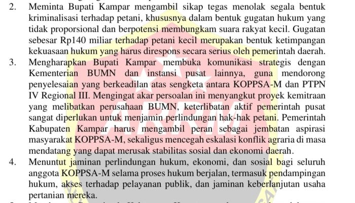 500-an Massa ARRM Surati Polres Kampar, Berikut Tuntutannya