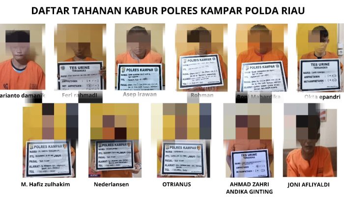 11 tahanan kabur diMapolres Kampar, Anehnya Benarkah Napi Gunakan Gergaji Besi dan Kain sarung, KoK Bisa ?