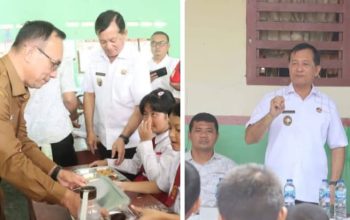 Wakil bupati nias utara Yusman Zega bersama Anggota DPR,launching MBG Di Tuhemberua