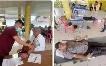 Aksi donor darah oleh PPNI Nias Utara Kerjasama UTD Rumah Sakit Tafaeri