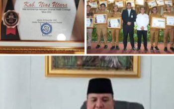Kabupaten Nias Utara Terima Penghargaan UHC, Masyarakat Siap Nikmati Program Berobat Gratis