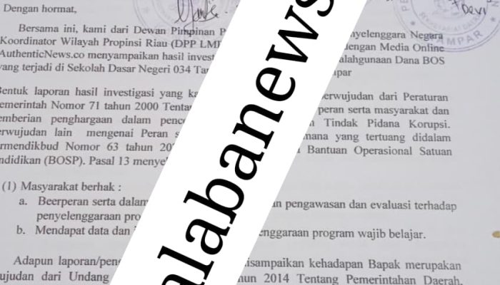 Dana BOS Bermasalah? Inspektorat Kampar Selidiki Dugaan Mark-Up Honor Guru