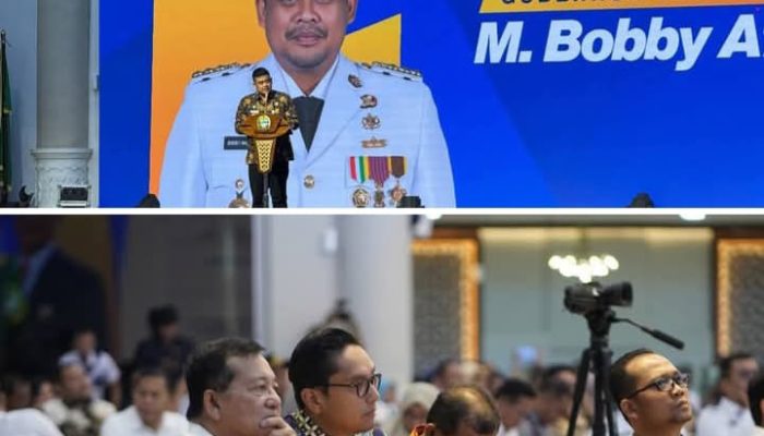 Yusman Zega Hadiri Penyerahan Sertifikat Penyaluran dana DBH Medan