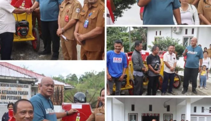 Bupati Nias Utara Bagikan ‘Senjata’ Baru untuk Petani 10 Mesin Power Thresher Diserahkan
