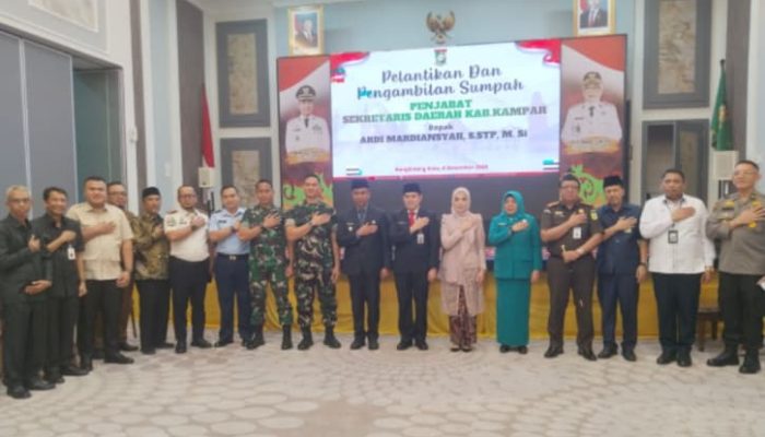 Bupati Kampar Ahmad Yuzar, Hari Ini Resmi Melantik Ardi Mardiansyah Sebagai Plt Sekda Kampar