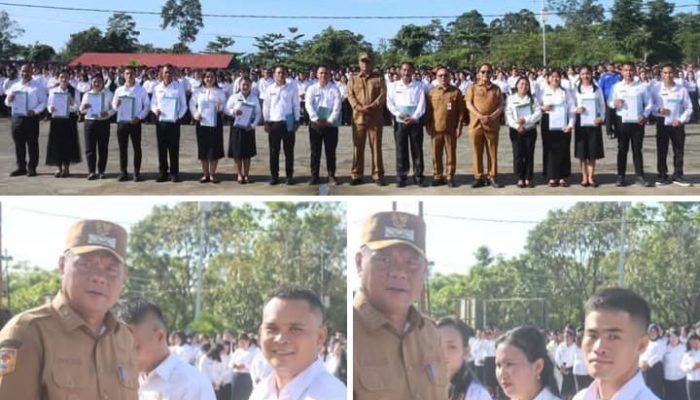 Bupati Nisut Amizaro Waruwu, Serahkan Secara Simbolis 954 SK PPPK Paruh Waktu