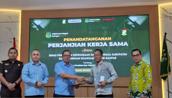 Plt Dikpora Kampar Helmi Gandeng Kejari Jaga Akuntabilitas Pendidikan