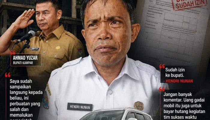 Dugaan Penggadaian dan Penyalahgunaan Mobil Dinas di Kampar Jadi Perhatian Masyarakat.