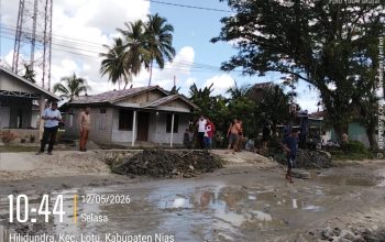Jalan Propinsi Nias Utara Memprihatinkan, Pemkab Tangani Sementara,