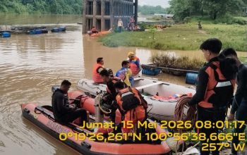 Bersama Satgas Gabungan, BPBD Gelar Pencarian Penyisiran Korban Tenggelam Disungai Kampar