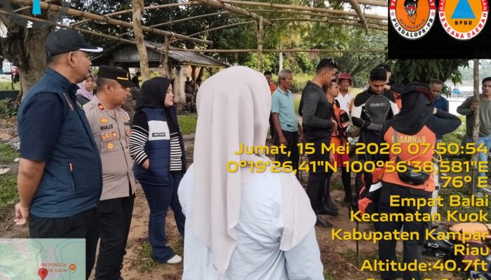 Hari Kedua Pencarian Korban Tenggelam di Sungai Kampar Belum Ditemukan