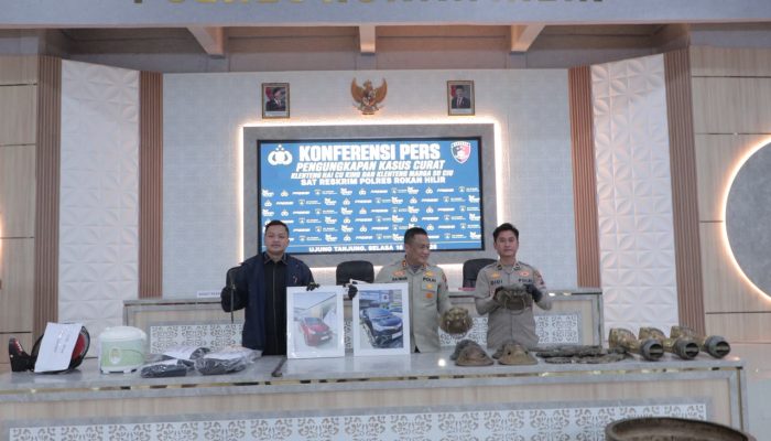 Polres Rohil Ungkap Pencurian Dupa (Hiolo) Dikelenteng Sungai Bakau