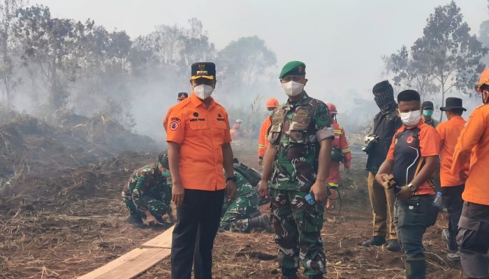 Presiden dikabarkan tinjau kebakaran lahan dikampar, Bupati Ahmad Yuzar Tampak Terlihat Dilokasi