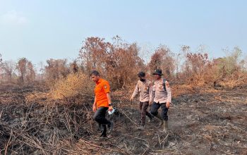 Pastikan Titik Api Padam, Bupati Kampar Ahmad Yuzar Terjun Dilokasi