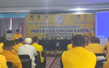 Resmi Dibuka di Stanum Bangkinang, Musda XI Golkar Kampar Berlangsung Khidmat