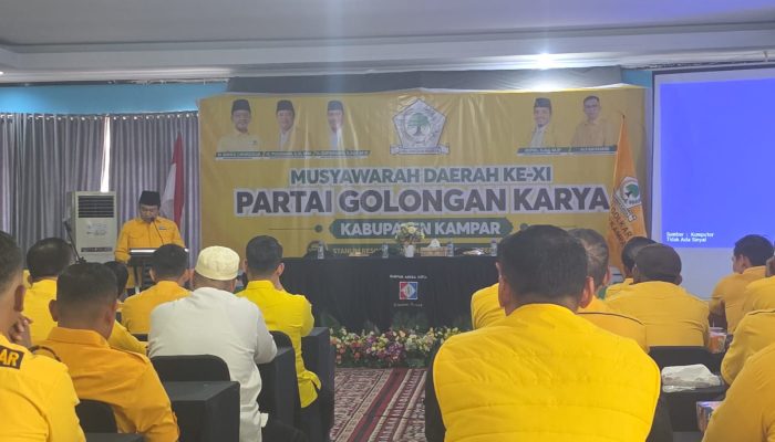 Resmi Dibuka di Stanum Bangkinang, Musda XI Golkar Kampar Berlangsung Khidmat
