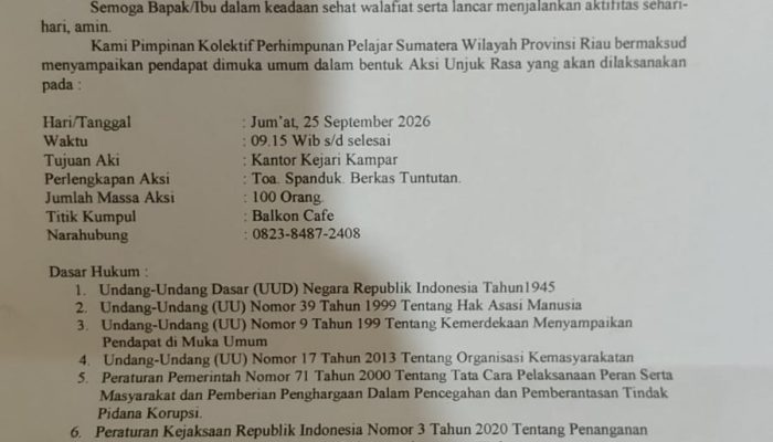 Sengkarut Dugaan Korupsi 14 Desa Dikampar, PK-PPS Riau Gelar Aksi Unjuk Rasa, Ini Tuntutanya