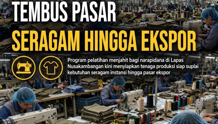 Program konveksi lapas nusakambangan napi dibekali mesin jahit saat bebas